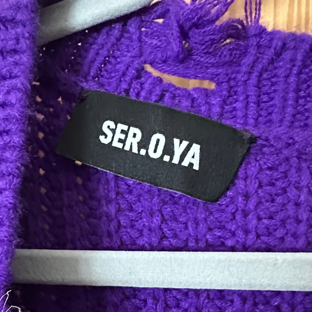SER.O.YA grape Purple Women's Cardigan - Picture 2 of 4
